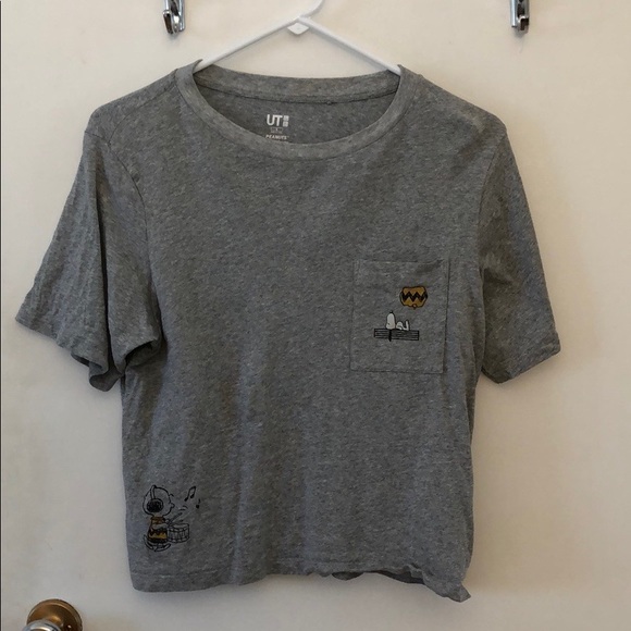 Uniqlo peanuts cropped t shirt - Picture 1 of 2